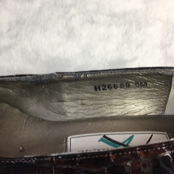 Ros Hommerson Brown size 8 croc Low Heel Pumps shoes corpcore - Picture 7 of 7